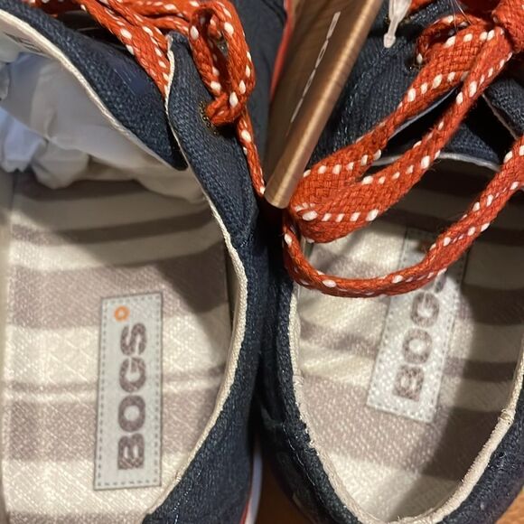 NWT Bogs Outdoor Shoes Unisex Youth Malibu Canvas Lace 71734Y Sz 3 Navy Blue - Picture 13 of 14